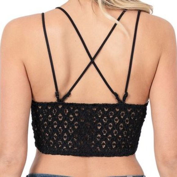 Zenana Black Lace Bralette size Small - Picture 2 of 7